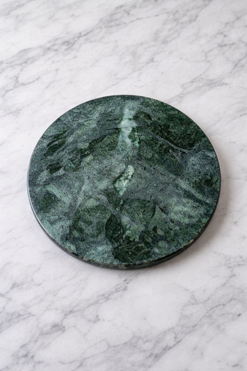 Green Marble Decorative Round Serving Board