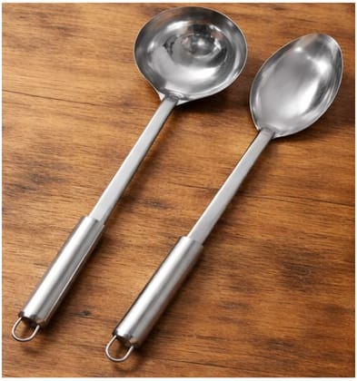 Combo Karchi + Soup, Stainless Steel Soup Spoon/Karchi Kitchen Spoon/Karchi/Kitchen Spoon