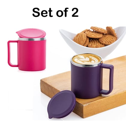 02 Pink + Purple Happy Mug