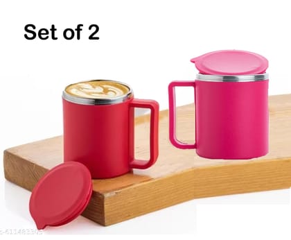 02 Red + Pink Happy Mug