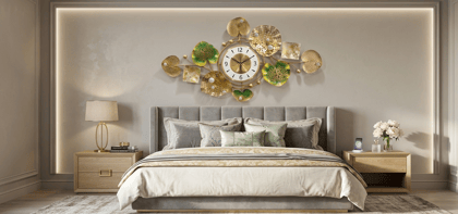 Contemporary Round Wall Clock with Metal Art Design | Stylish Home Décor Model Contemporary Round Wall Clock with Metal Art Design | Stylish Home Décor Model