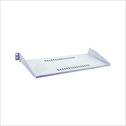 1U 19 Inch Universal Rack Mount Half Tray | Vented Cantilever Shelf for Half-Rack Equipment | Supports Non-Rack & Half-Rack Width Devices | Plastic and Metal Construction | Network Cabinet Accessory