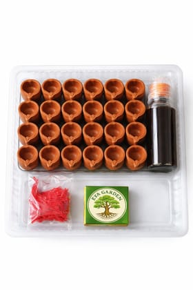 Mata Diya (30 Pcs) | Terracotta Diyas with Neem Oil, Red Wicks & Matchbox | Ready for Kali, Durga, Amman & Mataji Pooja Mata Diya (30 Pcs) | Terracotta Diyas with Neem Oil, Red Wicks & Matchbox | Ready for Kali, Durga, Amman & Mataji Pooja