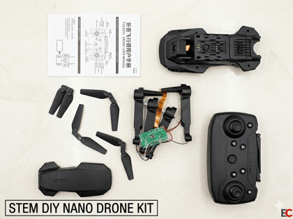 STEM DIY Nano Drone Kit (E88 Model) - Build Your Own RC Quadcopter with 4K HD Camera | Educational Foldable Drone Toy for Kids & Beginners | Complete Assembly Kit with Remote Controller & Manual