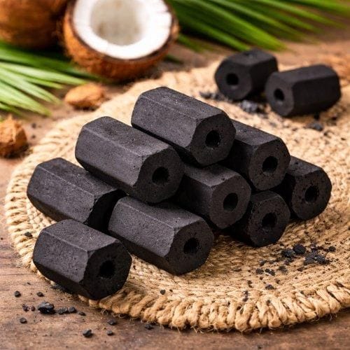 Hexagon Coconut Shell Charcoal Briquette 10 kg