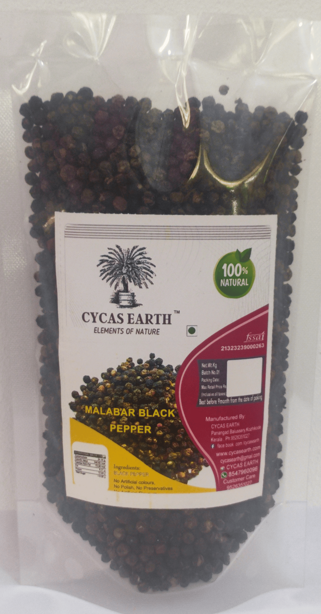 Premium Malabar Black Pepper| Hand-Harvested & Sun-Dried | High Piperine Content