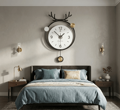 Modern Luxury Pendulum Wall Clock Designed for Living Room & Bedroom modern clock for living room (30" x 18")