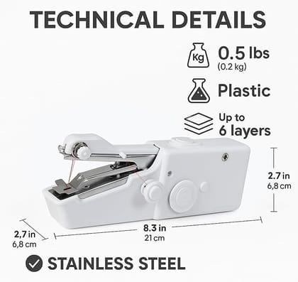 Handy Stitch Mini Hand Sewing Machine | Stapler-Style Portable Silai Machine for Home Tailoring, Quick Repairs & Emergency Stitching | Lightweight Handheld Sewing Tool Handy Stitch Mini Hand Sewing Machine | Stapler-Style Portable Silai Machine for Home Tailoring, Quick Repairs & Emergency Stitching | Lightweight Handheld Sewing Tool