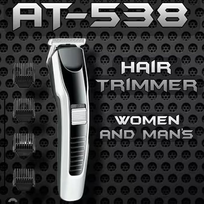 GITANSHI TRADING COMPANY AT-538 Rechargeable Hair Beard Trimmer for Men Trendy Styler HTC Trimmer Stainless Steel Sharp Blade Beard Shaver