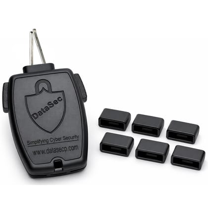 USB PORT BLOCKER WITH KEY PLASTIC 4+1