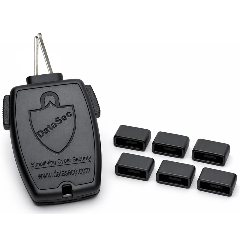 USB PORT BLOCKER WITH KEY PLASTIC 4+1