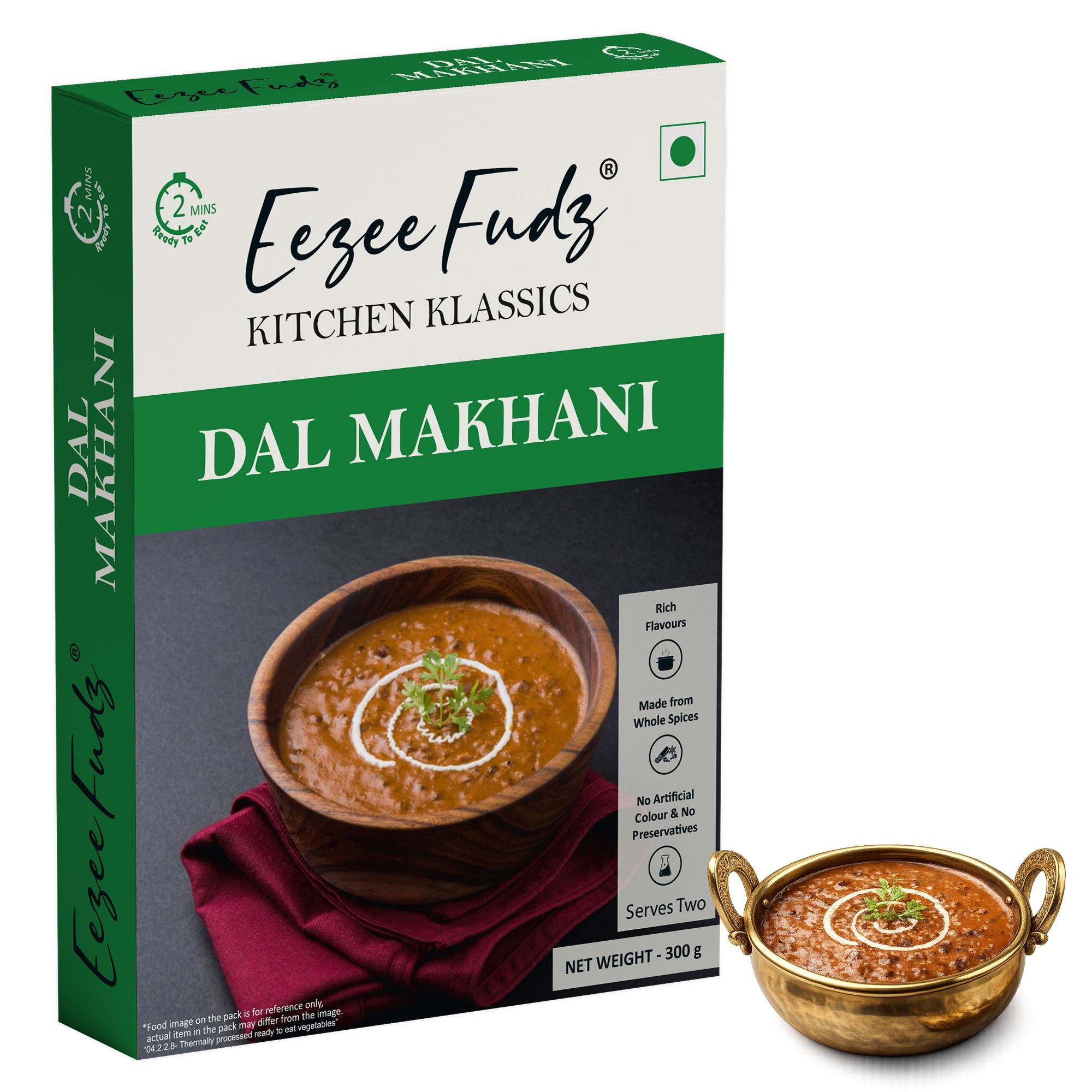 Eezee Fudz Kitchen Klassics Dal Makhani | Ready to Eat Indian Lentil Curry | 300g | 2 Minute Heat & Eat
