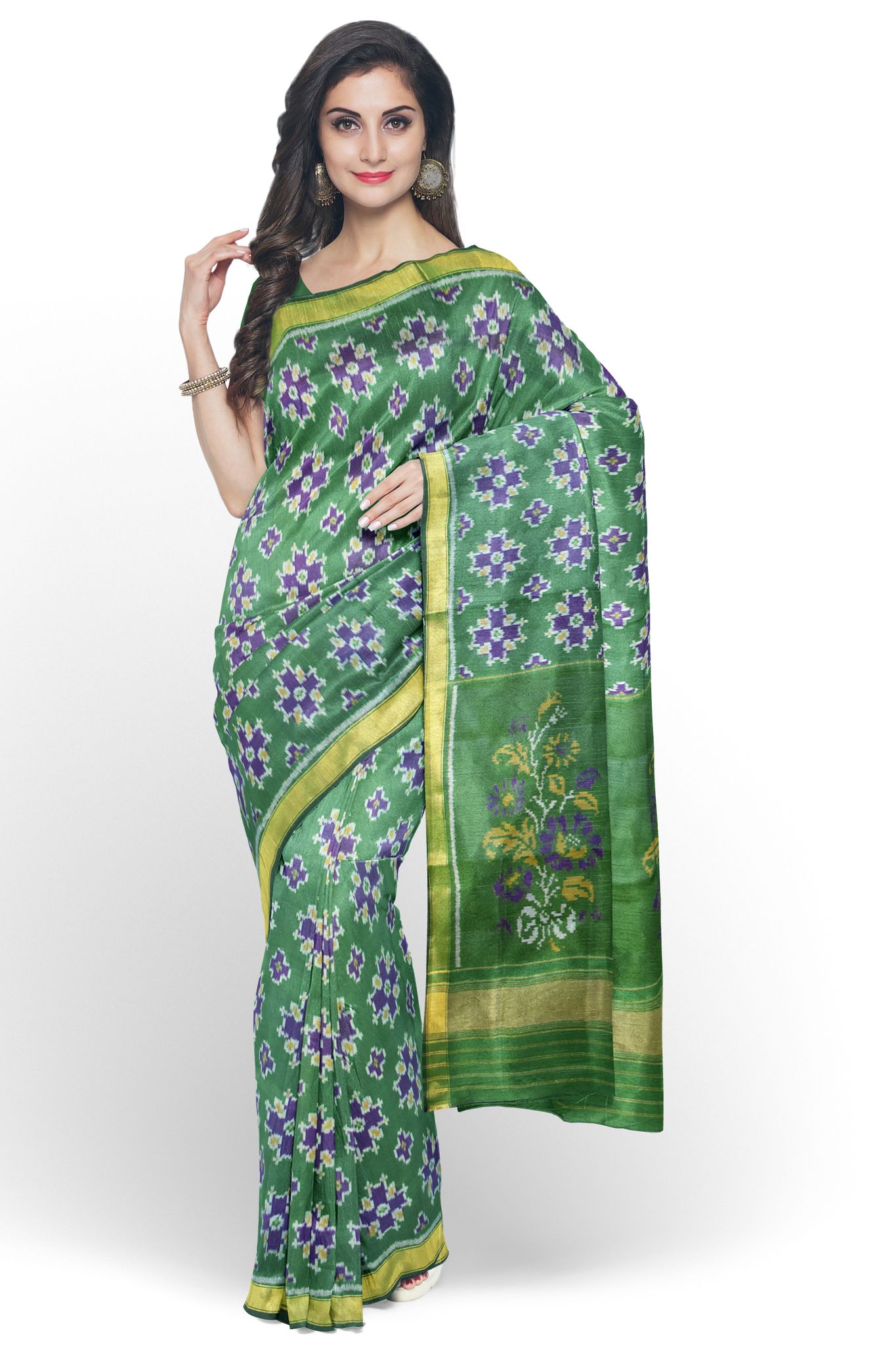 Single Ikkat Patola Silk Saree