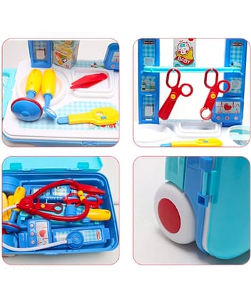 VTTOYS Trolley Toy Kit Play Sets Boys Girls Little Kids Medical Light Sound Effects Big Size Plastic Toys Doctor Bag Convertible Suitcase Portable Accessories VTTOYS Trolley Toy Kit Play Sets Boys Girls Little Kids Medical Light Sound Effects Big Size Plastic Toys Doctor Bag Convertible Suitcase Portable Accessories