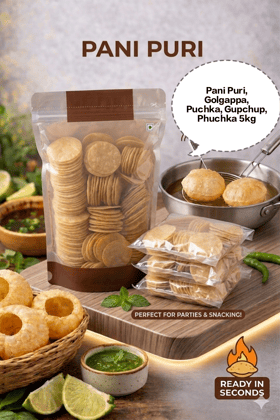 Pani Puri, Golgappa, Puchka, Gupchup, Phuchka 5kg