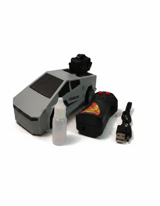 VTTOYS Cyberstar Remote Control Smoking Car, Rechargeable RC Tesla-Style Vehicle with Water Smoke Effect, Gray Electric Toy Car with USB Charging Cable VTTOYS Cyberstar Remote Control Smoking Car, Rechargeable RC Tesla-Style Vehicle with Water Smoke Effect, Gray Electric Toy Car with USB Charging Cable
