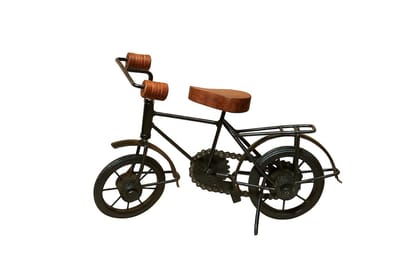 Wooden and Iron Cycle | Showpiece for Kids & Home Décor | Iron and Wood Mini Cycle Showpiece | Handcrafted Antique Decorative Cycle for Home Decor