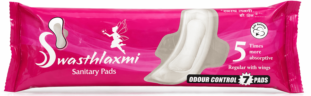 Swasthlaxmi Sanitary Pads Regular with Wings 7 Count