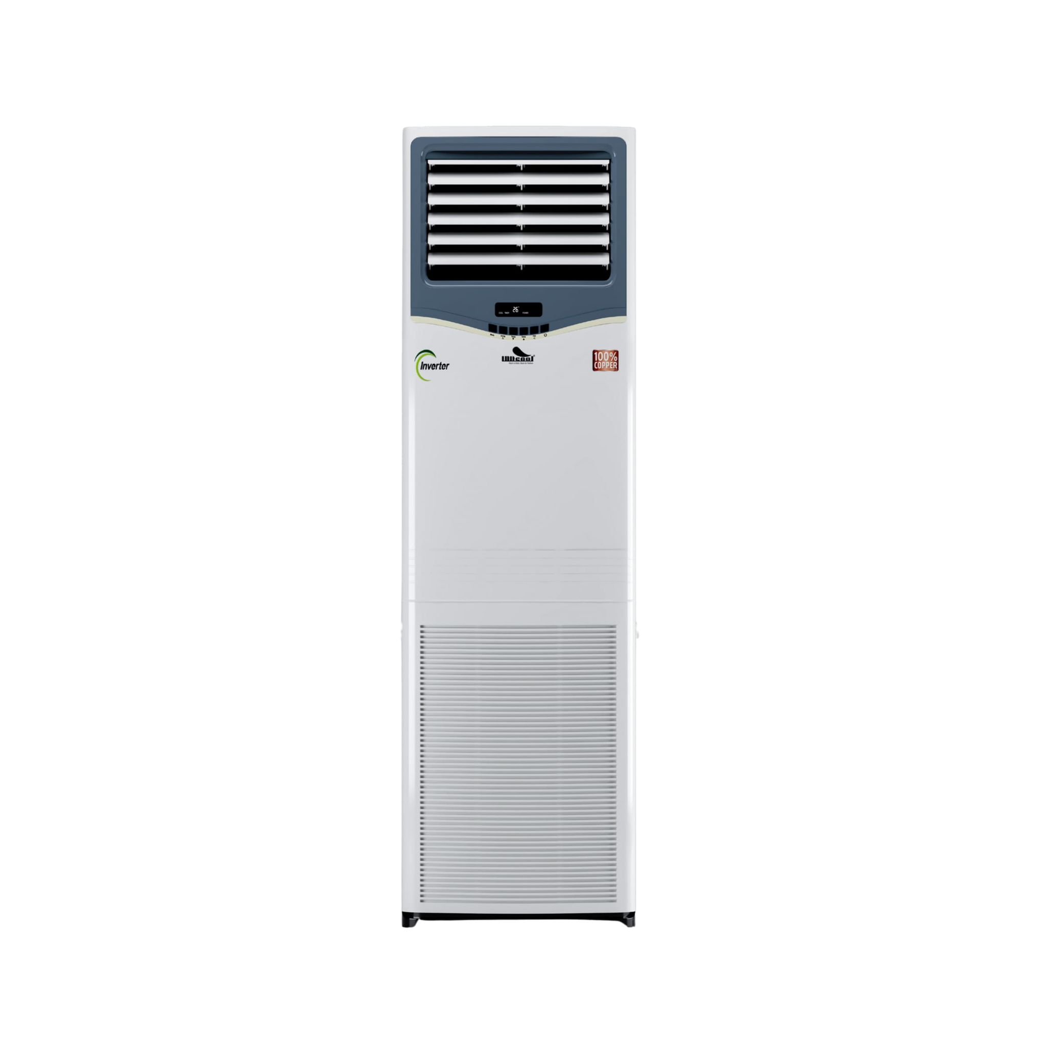 INDcool Inverter Tower Air Conditioner | Powerful Cooling System for Large Spaces, 3 Star 2 Ton, Cooling Capacity Watts- 7000 Energy Efficient Floor Standing AC Unit | IDCACFS24K3AIN