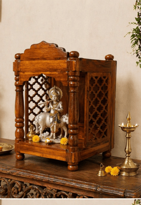Handcrafted Wooden Home Mandir Temple for Puja Handcrafted Wooden Home Mandir Temple for Puja