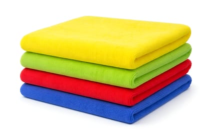 Microfiber Cleaning Cloth Multi colour pack of 4