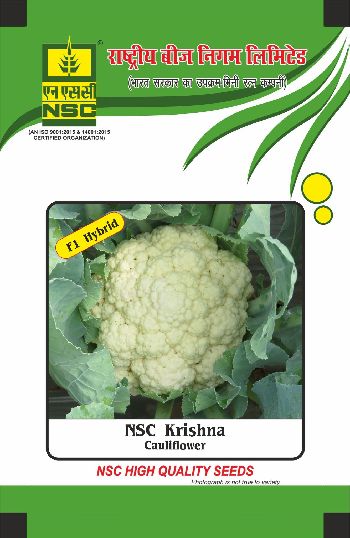 NSC Hybrid Cauliflower, Krishna, 10 Gram Seed Pouch