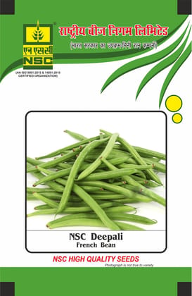 NSC French bean, Deepali, 100 gram Open Pollinated seed pouch