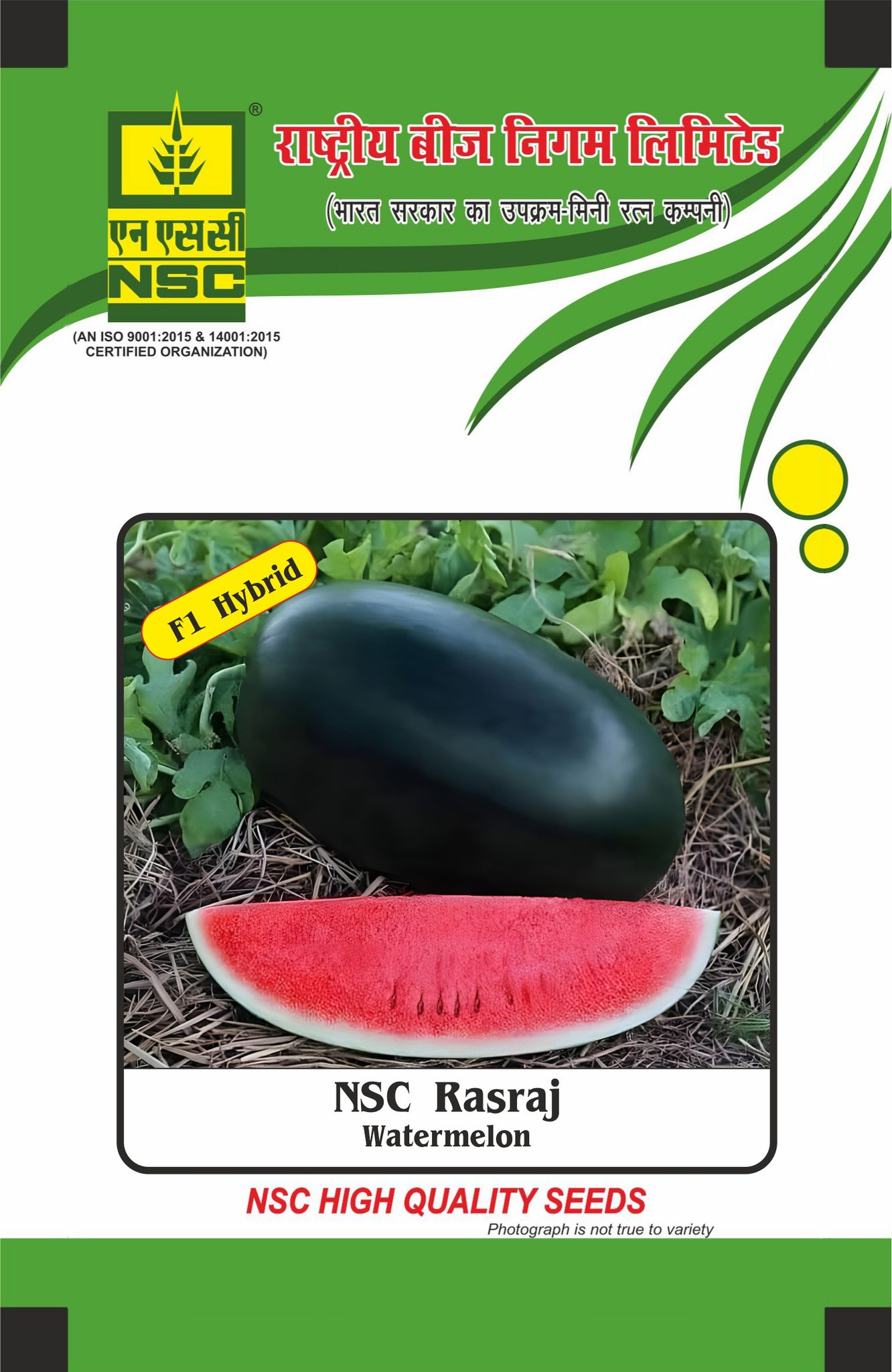 NSC Watermelon, Rasraj, 25 Gram Hybrid Seed Pouch