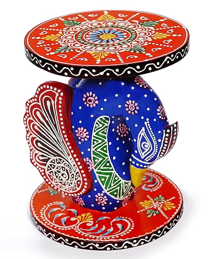 Kondapalli Decorative /Pooja Wooden Peacock Side Table Stand