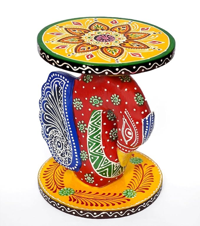 Kondapalli peacock Model Multipurpose Stool for Pooja Mandir