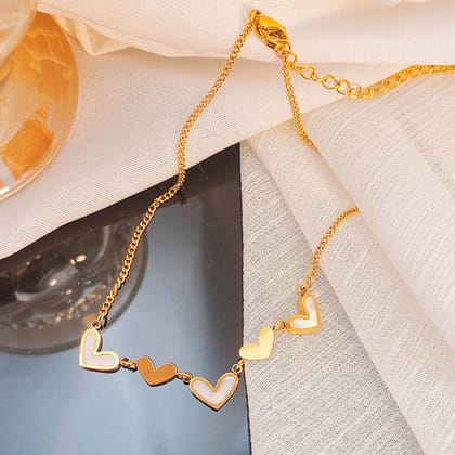 Shell Heart Necklace For Women, 18k Gold Plated Necklace, Cute Choker Necklace, Best Gift For Girlfriend, Birthday Gift for women, Classy Necklace
