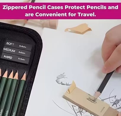 Art 42 Pcs Sketching Drawing Kit for Students & Artists – Complete Drawing Tools Set