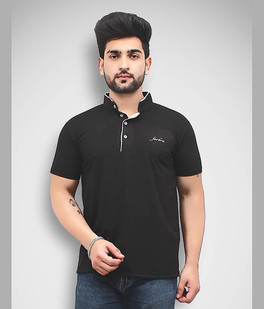 Forbro - Black Cotton Blend Regular Fit Men's T-Shirt ( Pack of 1 )