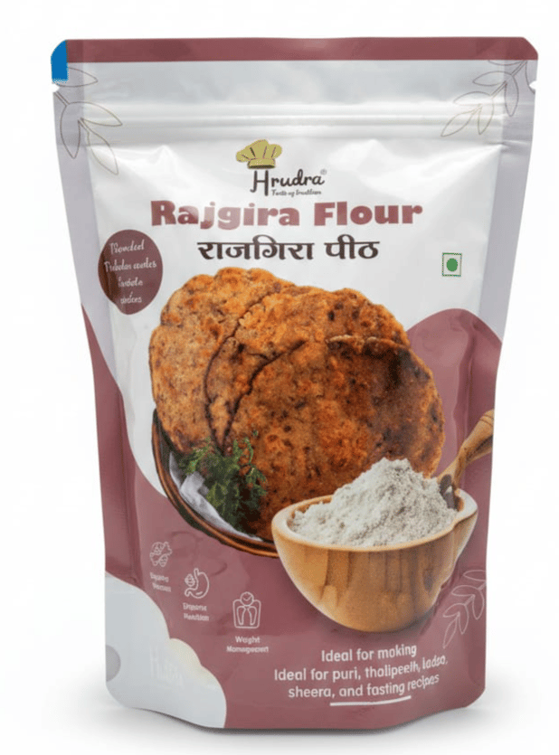 Hrudra Rajgira Flour - Amaranth Flour for Puri, Thalipeeth, Laddu & Fasting Recipes