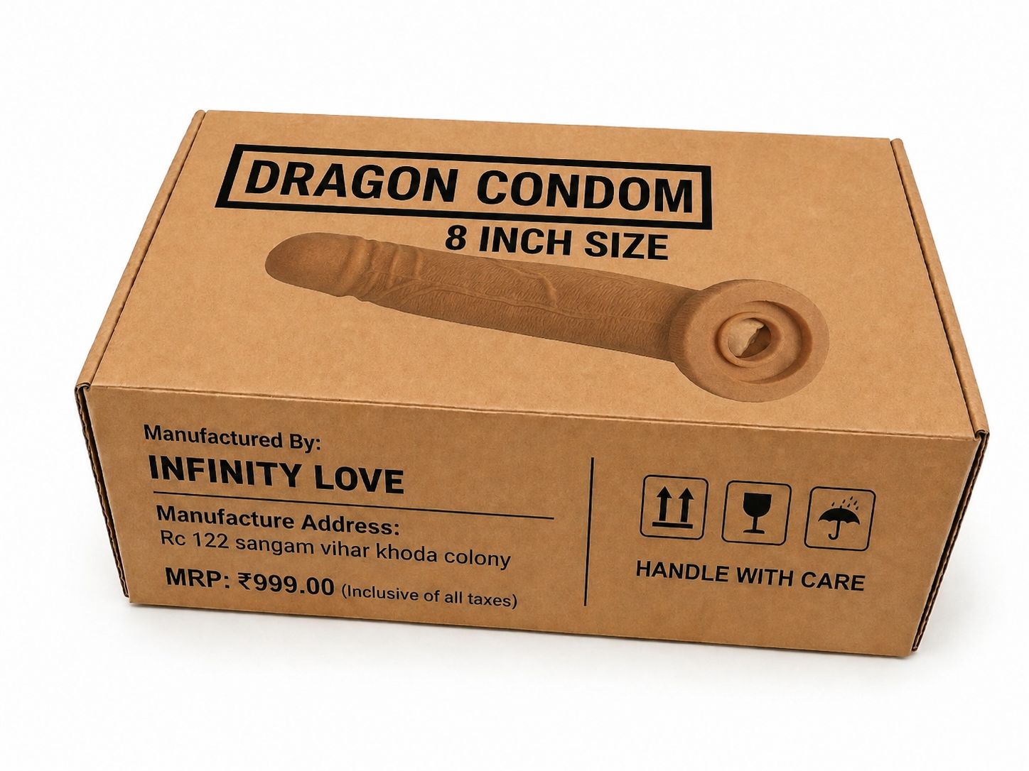 Dragon Condom Reusable Penis Sleeve 8 Inch