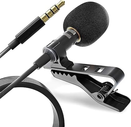  Wired Collar Mic for Mobile, YouTube, Singing & PC | Lavalier Microphone with Noise Filter for Smartphones, DSLR, Laptop & Audio Recording