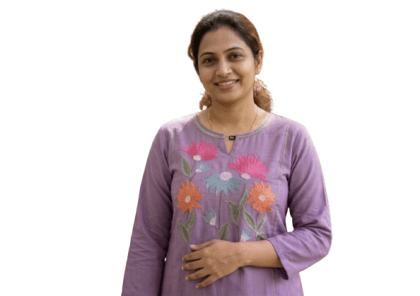 Women's Purple Embroidered Cotton Kurta