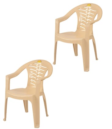 Supreme Furniture Citizen Plastic Chair with Arm Suitable for Home, Garden, Office, Living Room, Cafeteria, Restaurant, Hotel, Resort, Indoor and Outdoor