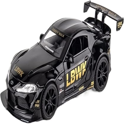 KTRS Enterprise 1:24 Supra Toy Car Diecast Car Model Die Cast Cars for Kids Pullback Openable Door Toy Cars for Boy Sound and Light Pull Back