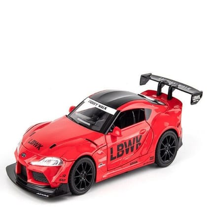 KTRS Enterprise 1:24 Supra Toy Car Diecast Car Model Die Cast Cars for Kids Pullback Openable Door Toy Cars for Boy Sound and Light Pull Back