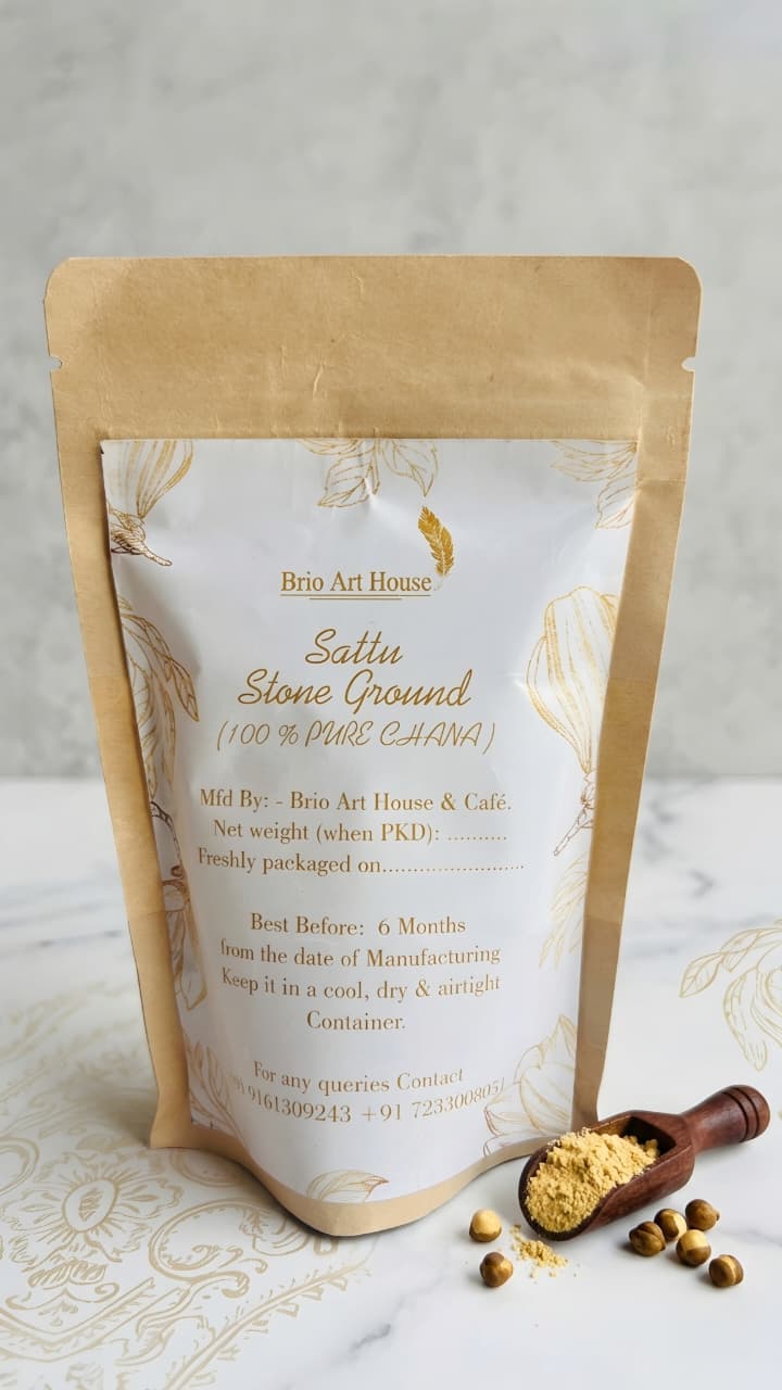 Sattu Stone Ground (100% Bangal Gram Sattu )100g
