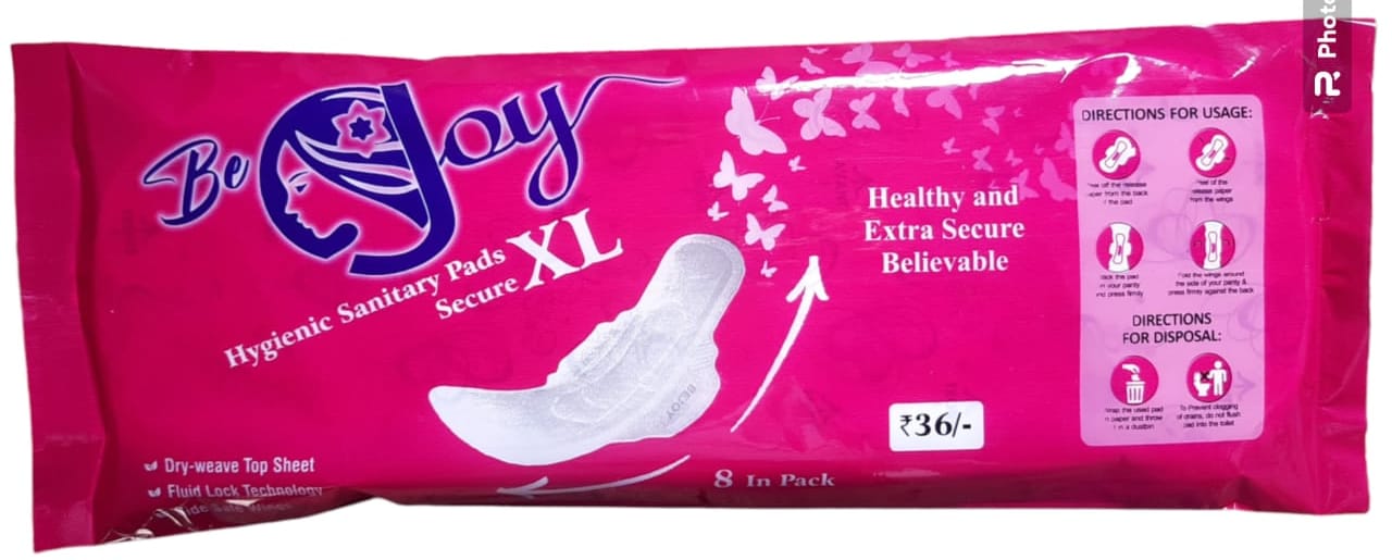 Be Joy Hygienic Sanitary Pads Secure XL 8 Count
