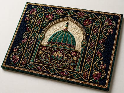 Intricate Islamic Dome Art Wall Plaque