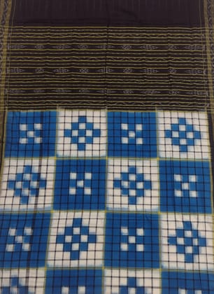 Blue Pasapali Sambalpuri Handloom Cotton Dupatta Blue Pasapali Sambalpuri Handloom Cotton Dupatta