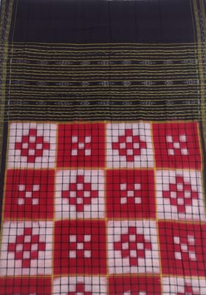 Red Pasapalli Sambalpuri Handloom Cotton Dupatta Red Pasapalli Sambalpuri Handloom Cotton Dupatta