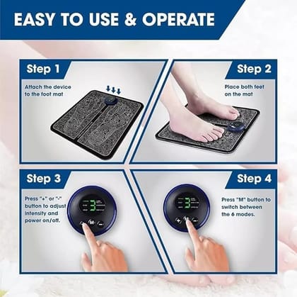 Foot Massager Pain Relief Wireless Electric EMS Massage Portable Folding Automatic with 8 Mode19 Intensity for Therapy New Model-2026 & Body Massager