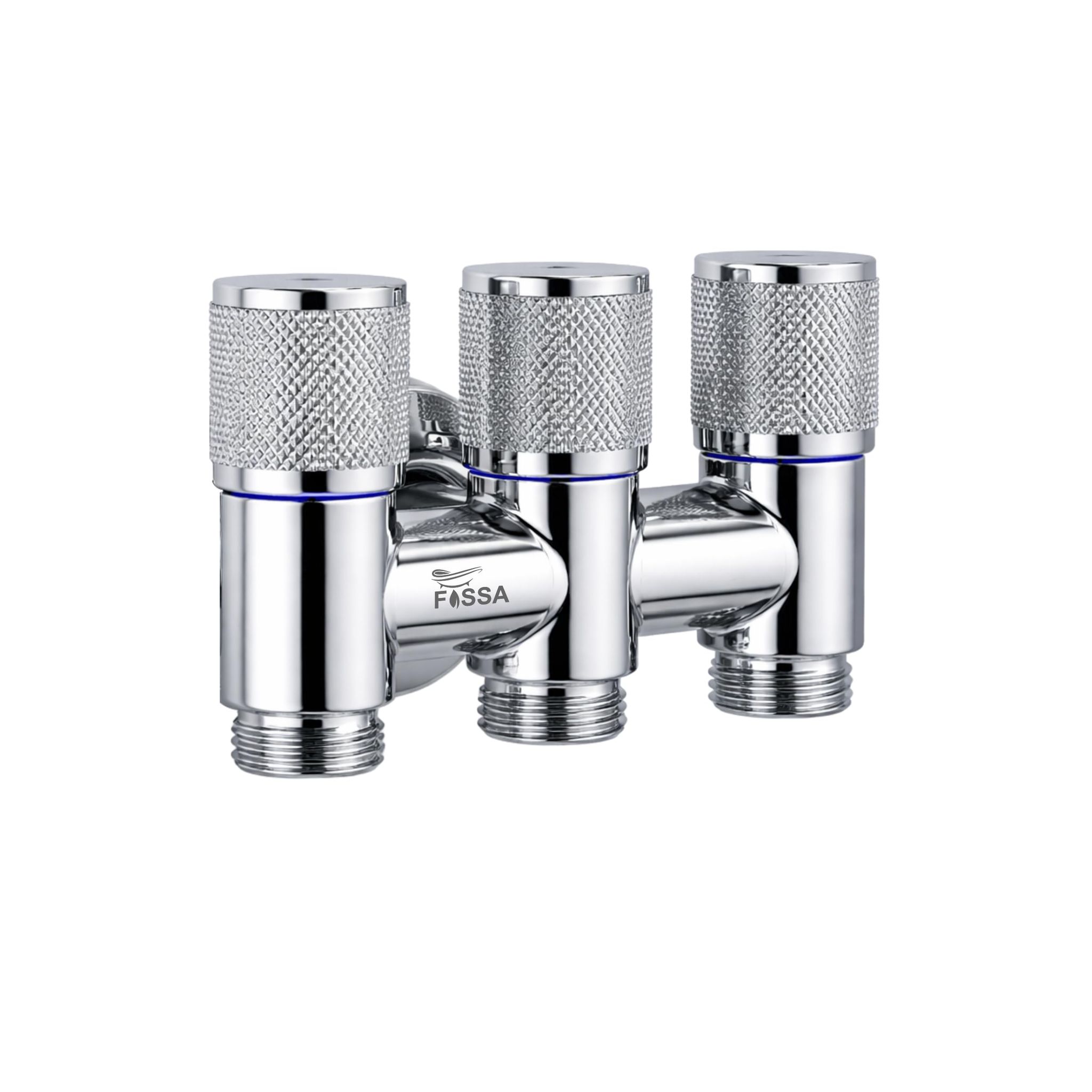 Curio 3 Way Silver Laundry Faucet Silver Stainless Steel Angle Valve