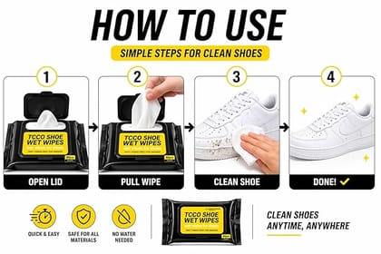 Shoe Cleaner Wipes - 1 Packs of 80 - Portable Sneakers Cleaner Shoe Wipes Quickly Remove Dirt & Stains - These Disposable Shoe Cleaning Wipes Can Be Used On Footwear