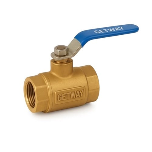GETWAY Brass Ball Valve 1/2 Inch (15mm) Heavy Duty, Female Thread, Industrial & Plumbing Use
