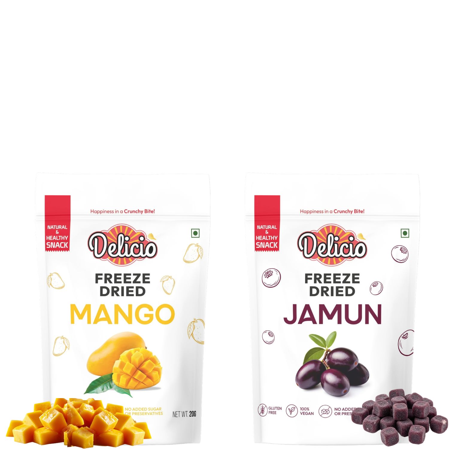 Freeze Dried Mango (20g) & Jamun (20g) 